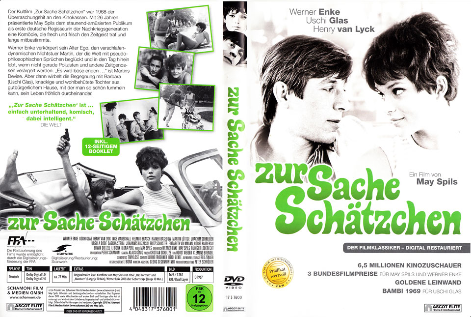 Einschub-Cover mit Vorderseite und Rückseite der Kauf-DVD von "Zur Sache Schätzchen"