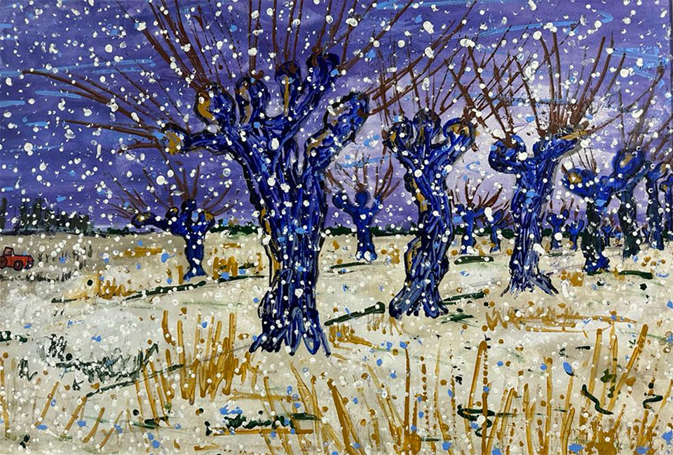 Winterbäume (Bäume im Winter) von Werner Enke